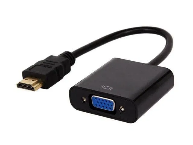 HDMI to VGA, Gold-Plated HDMI to VGA Adapter, Male to Female for Computer, Desktop, Laptop, PC, Monitor, Projector, HDTV, Chromebook, Raspberry Pi, Roku, Xbox and More