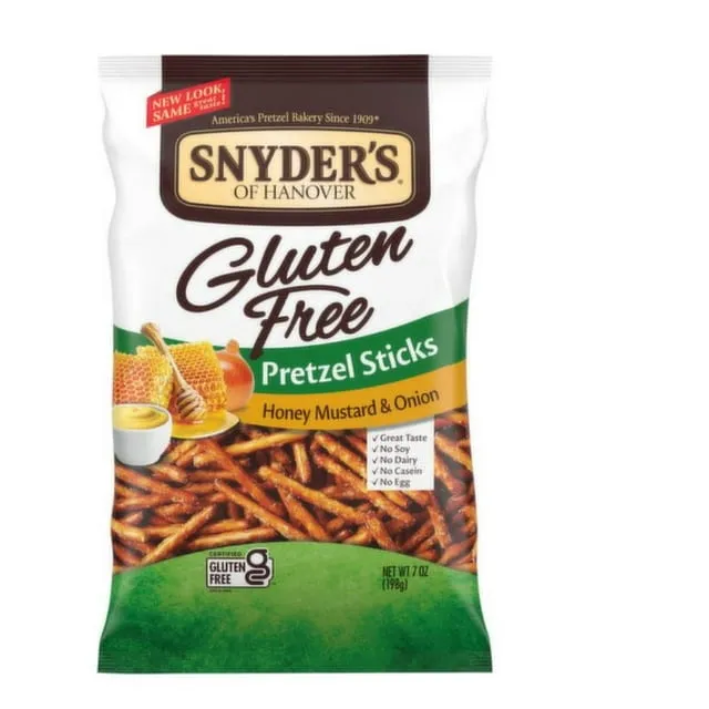 Snyder's Of Hanover Pretzel Sticks, Gluten Free, Honey Mustard & Onion - 7 oz