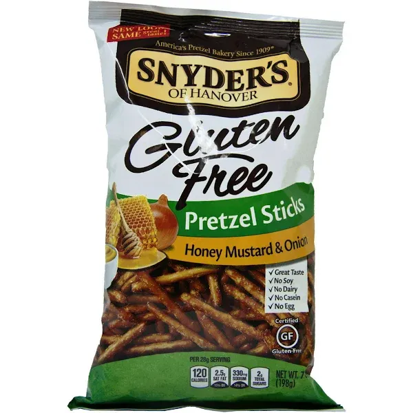 Snyder's of Hanover Gluten Free Honey Mustard and Onion Pretzel Sticks