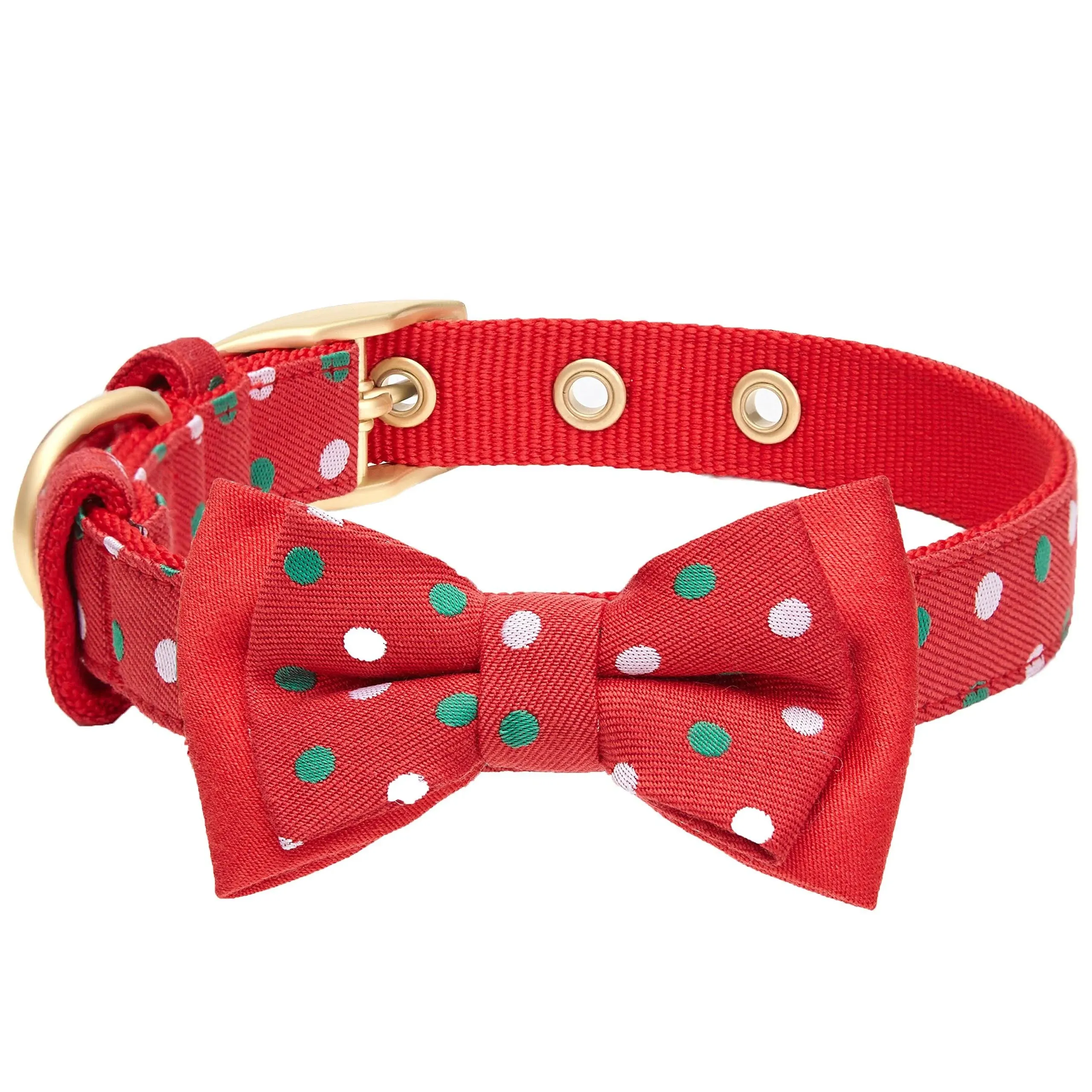 Blueberry Pet 4 Patterns Luxurious Christmas Festival Polka Dot Adjustable Dog