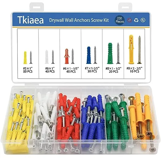 Tkiaea Drywall Anchors and Screws Kit