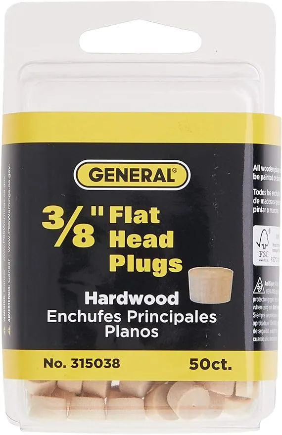 General Tools 315038 3/8 In. Flat Head Plugs