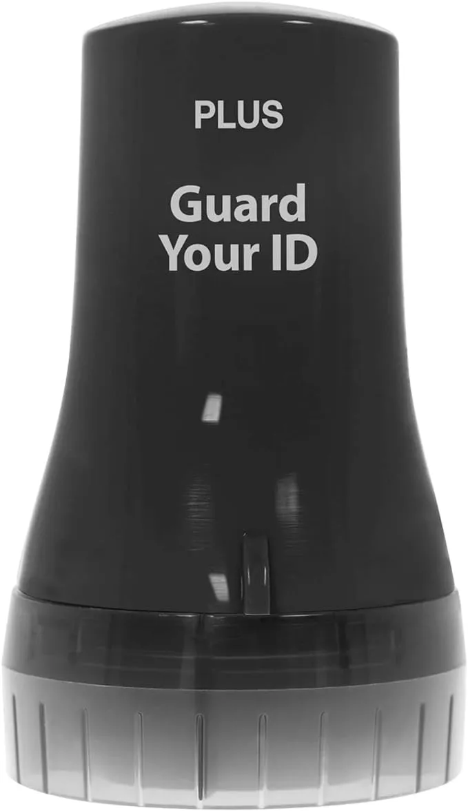 Guard Your ID Wide Advanced Roller 2.0 Identity Theft Prevention Security Stamp Black