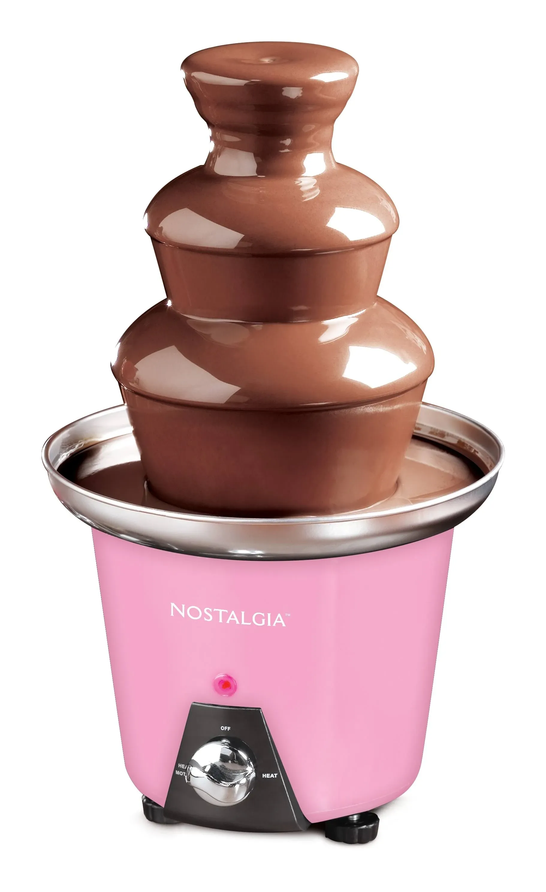 Nostalgia Pink Chocolate Fountain - 3-Tier Party Fondue Fountain with 24-Ounce Capacity - Perfect for Sweet and Savory Dipping Fun Lowes.com