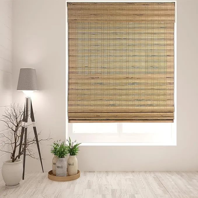 Arlo Blinds Tuscan Bamboo Roman Shades - 20"W x 60"H