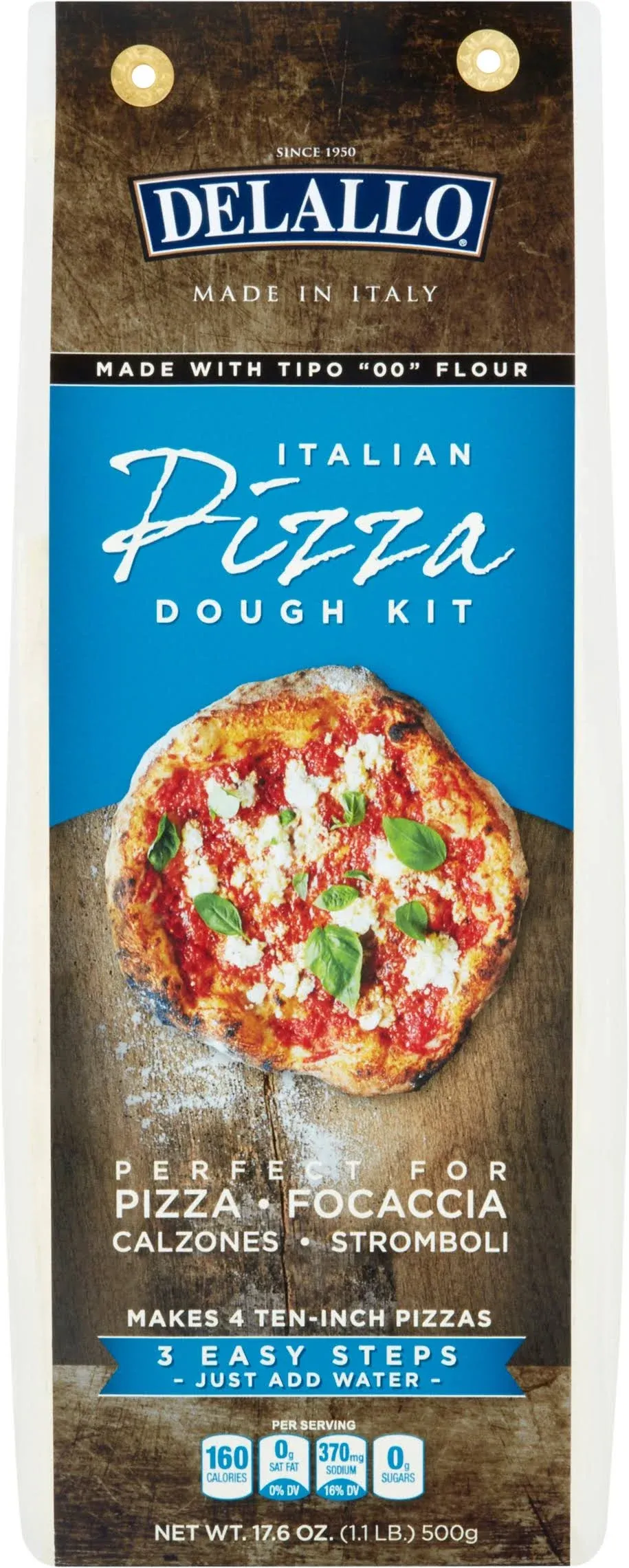 Delallo Pizza Dough Kit, Italian - 17.6 oz