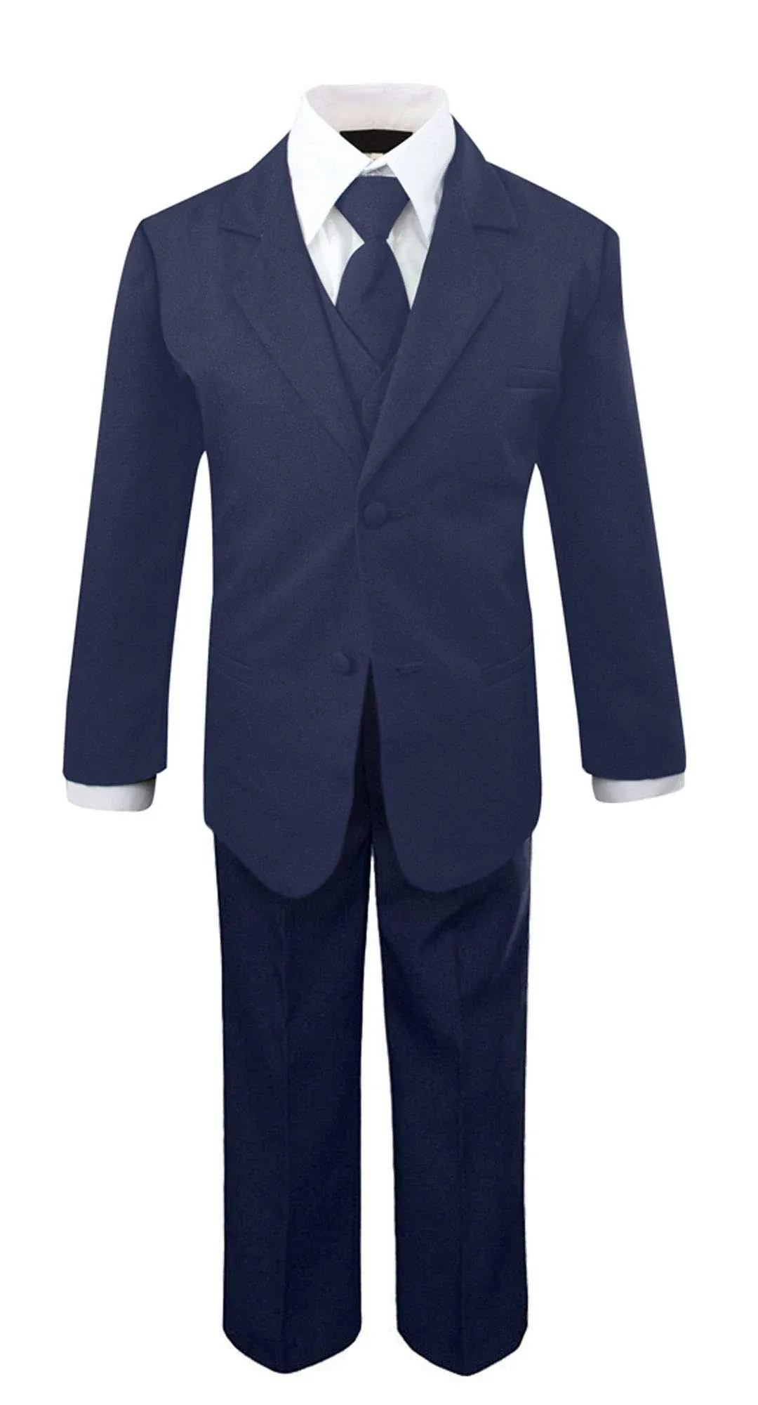 Luca Gabriel Toddler Boys&#039; 5 Piece Classic Fit No Tail Formal Navy Blue Dress