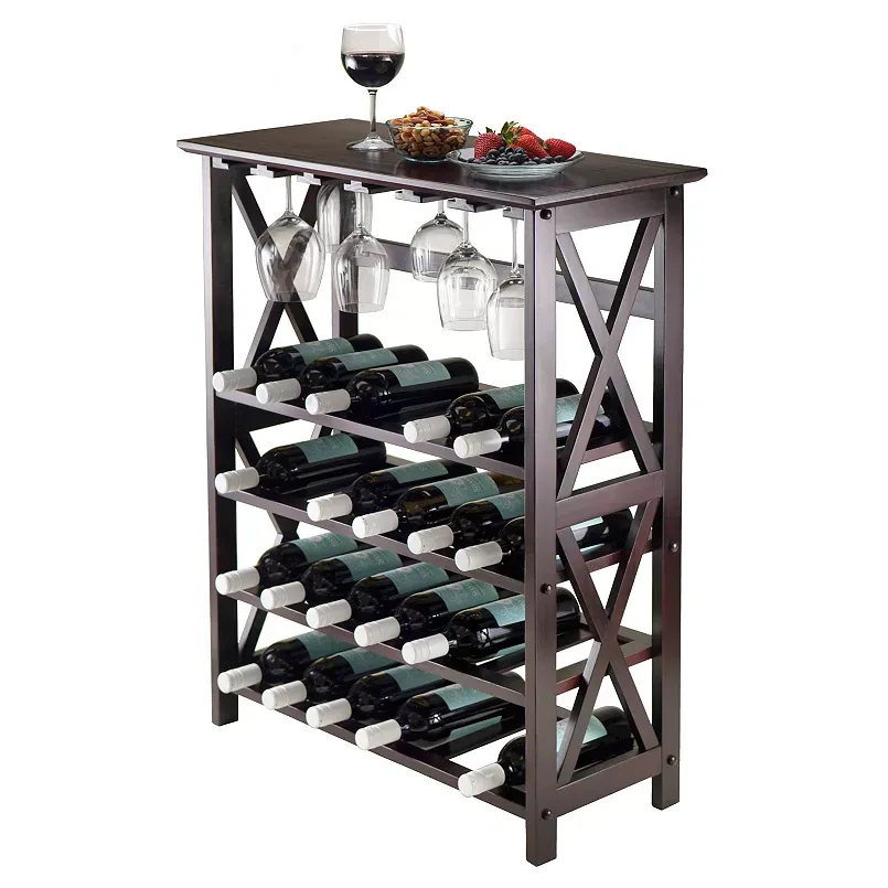 Ergode Rio Wine Rack, 24-Bottle, Glass Hanger - Transitional - Wine Racks - by VirVentures | Houzz