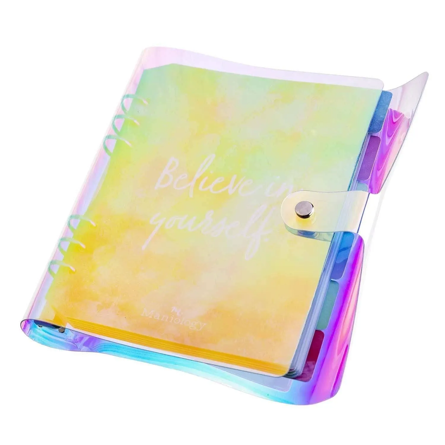 Iridescent Nail Stamping Plate Organizer Binder