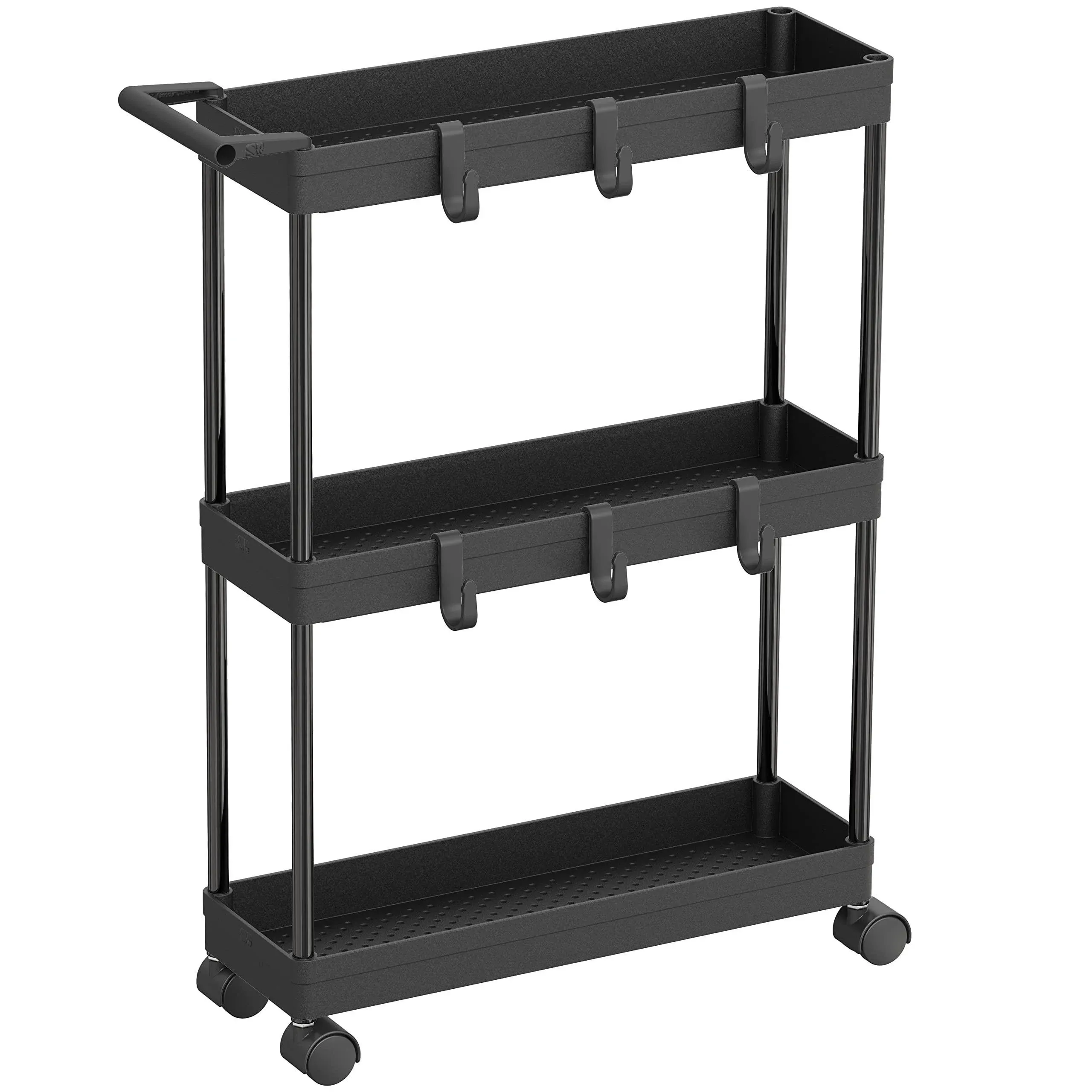 Simplehouseware Kitchen Cart Storage 3-Tier Slim/Super Narrow Shelves