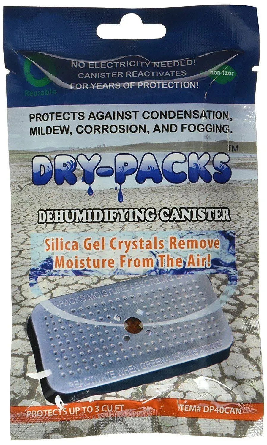 Dry-Packs dp40can 40 Gram Indicating Silica Gel Aluminum Canister