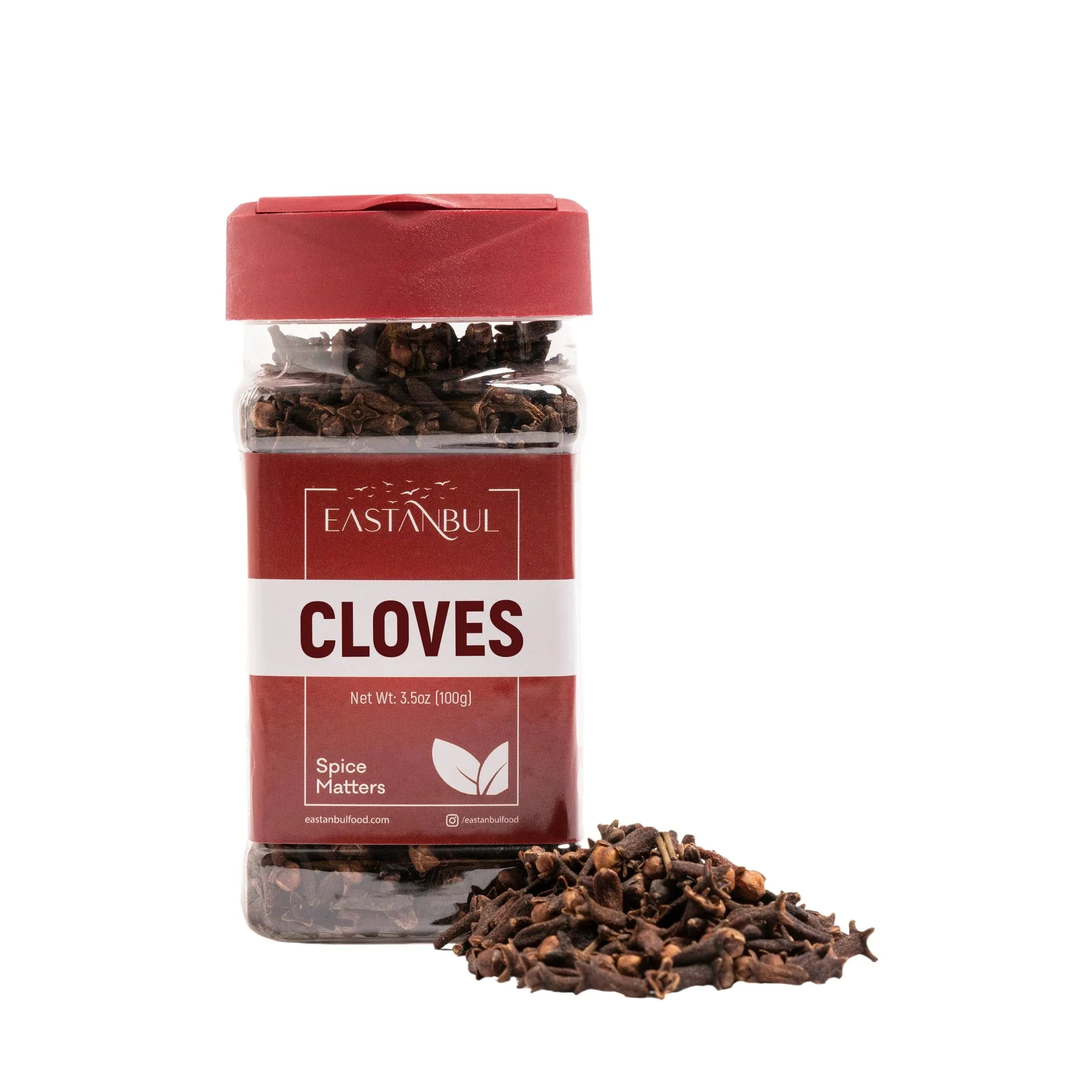 Eastanbul Whole Cloves, Cloves Whole, Mediterranean Clove for Hair Growth, Natural Dried Cloves Spice, Clavos de Olor, Vegan Clove for Baking, Pickling, Desserts, Clove Tea, Bulk, 3.5oz