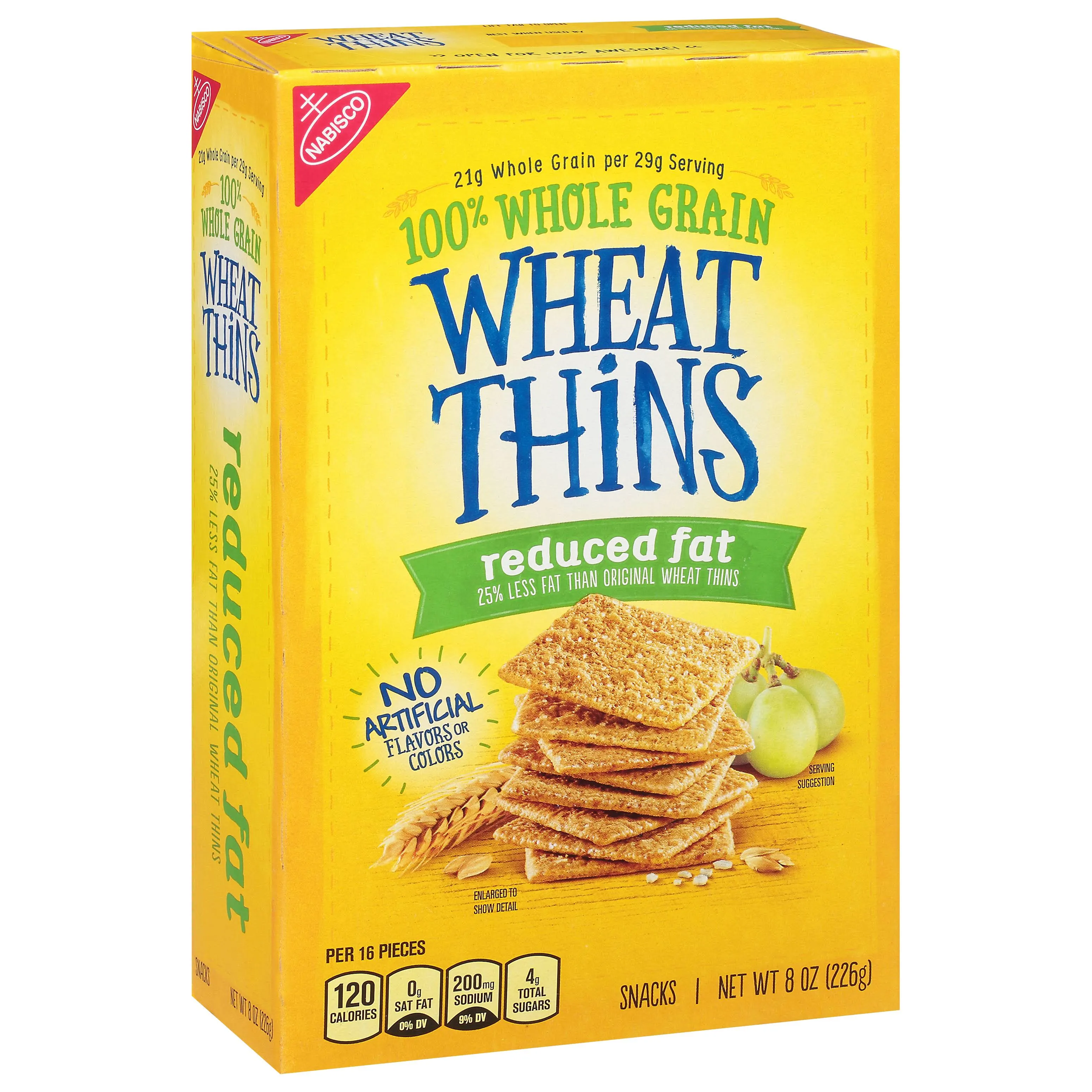 Wheat Thins Snacks, Reduced Fat, Family Size - 12.5 oz