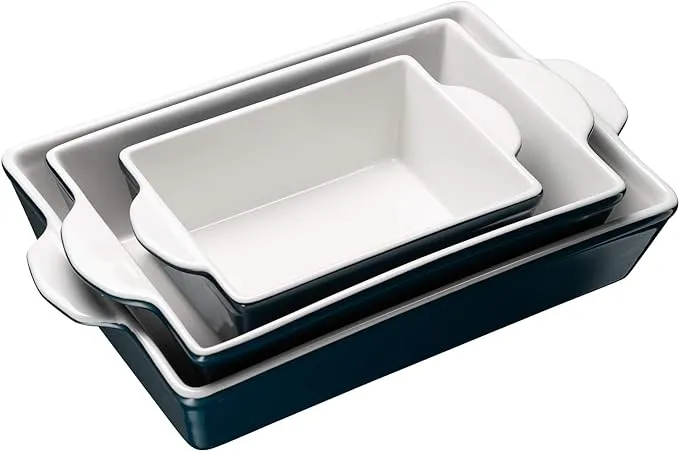 Ceramic Baking Dishes, Set of 3