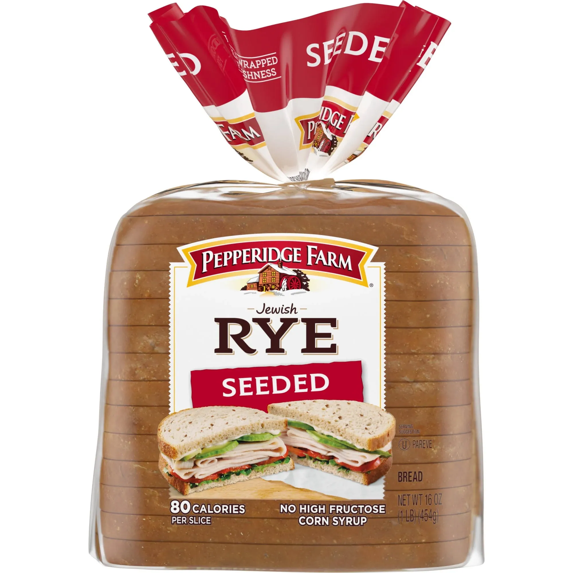 Pepperidge Farm Jewish Rye Seeded Bread, 16 oz. Bag