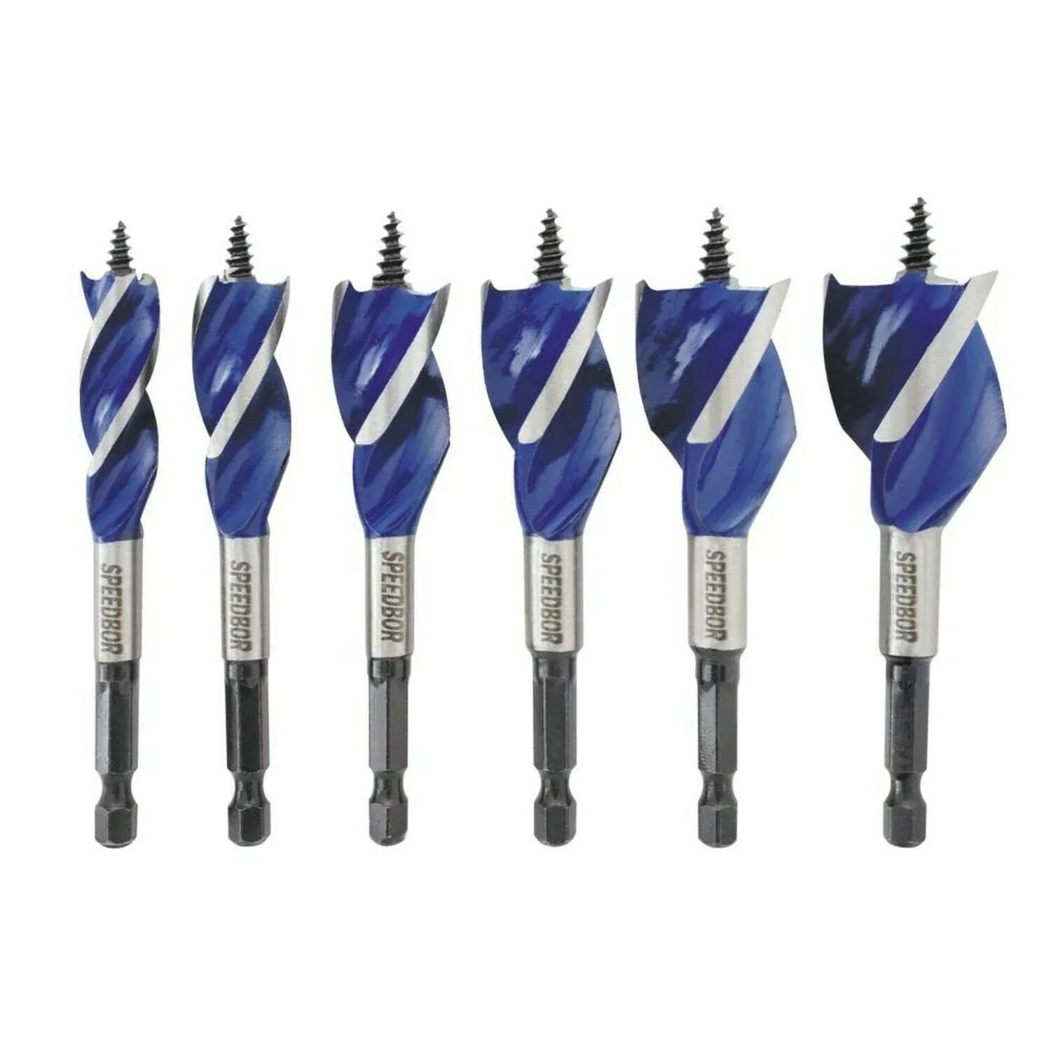 IRWIN SPEEDBOR Drill Bit Set for Wood, 4-Inch, 6-Piece (1877239)