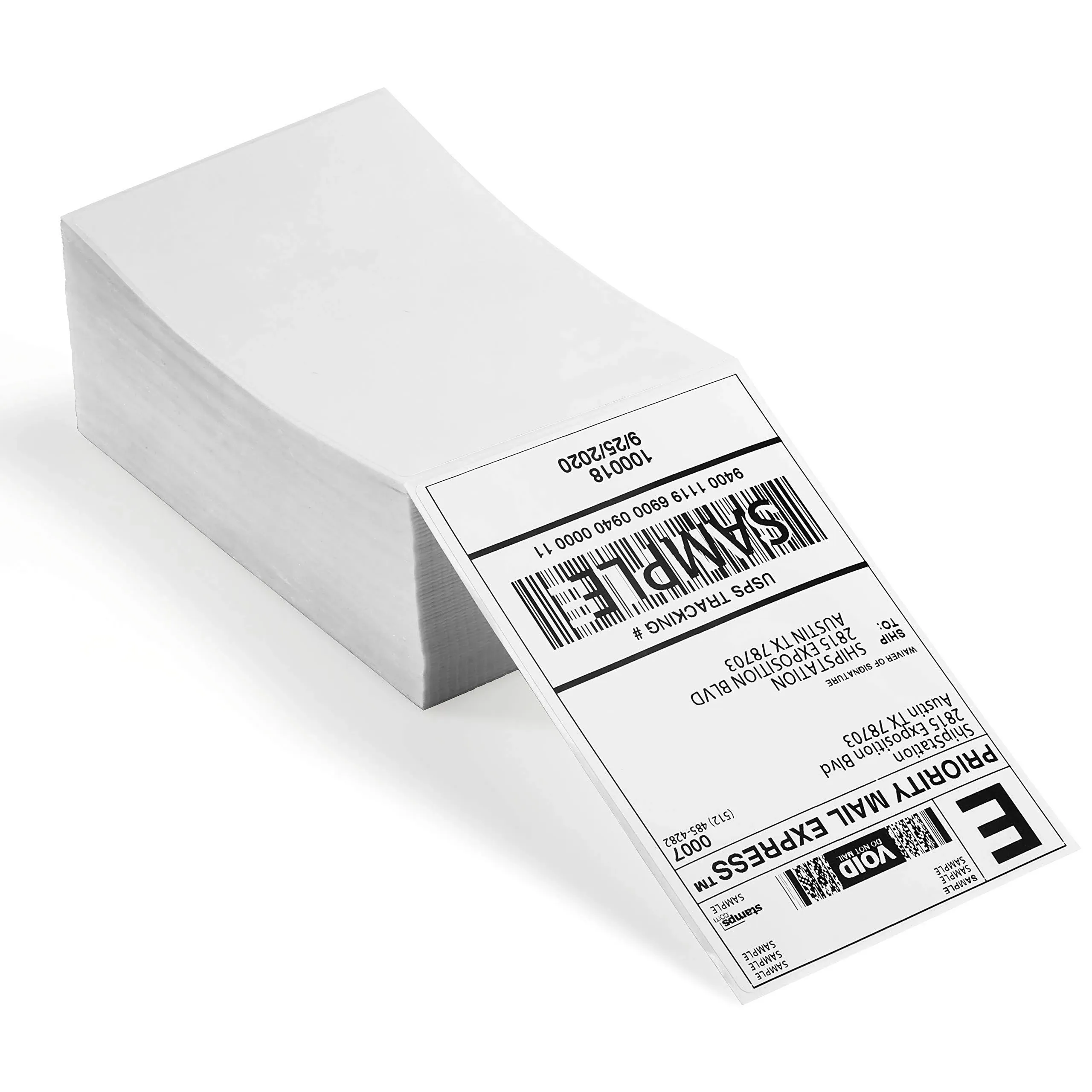 OFFNOVA Thermal Direct Labels, Pack of 500 Fan-Fold 4x6 inch Shipping Labels with ...