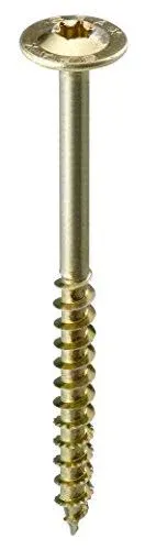 SPAX 1/4-in x 5-in Yellow/Gold Zinc-Plated Washer-Head Interior Structural Wood Screws (50-Pack) Lowes.com