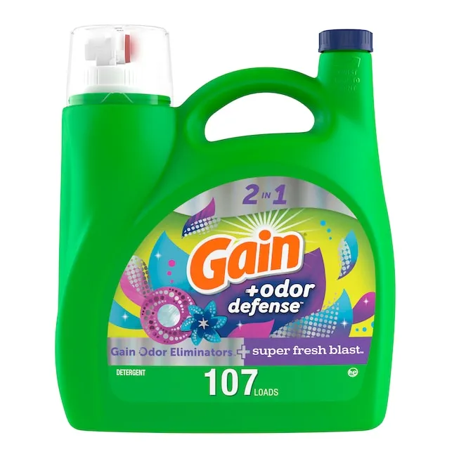 Gain + Odor Defense Super Fresh Blast Scent HE Compatible Liquid Laundry Detergent