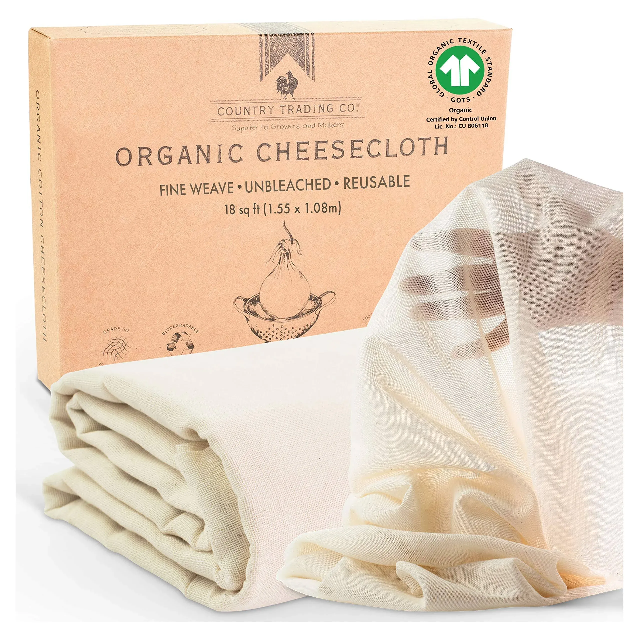 Country Trading Co. Organic Cotton Cheesecloth - Each