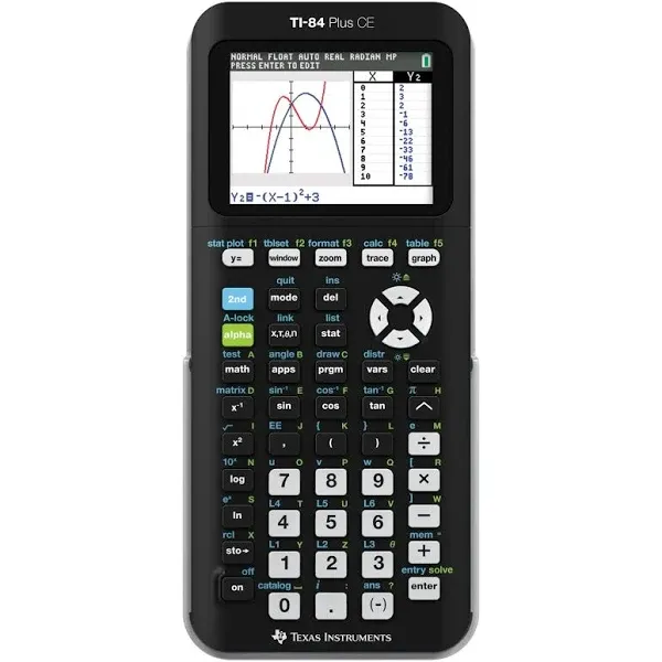 Texas Instruments TI-84 Plus CE Color Graphing Calculator, Galaxy Gray (Metallic)