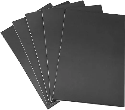 Black Foam Sheet Self Adhesive Rubber Padding Neoprene Sponge Rubber Mat Padding Foam Rubber Sheet Insulation Rubber Foam Sheet (12" x 8" x 4/5", 4 Pcs)