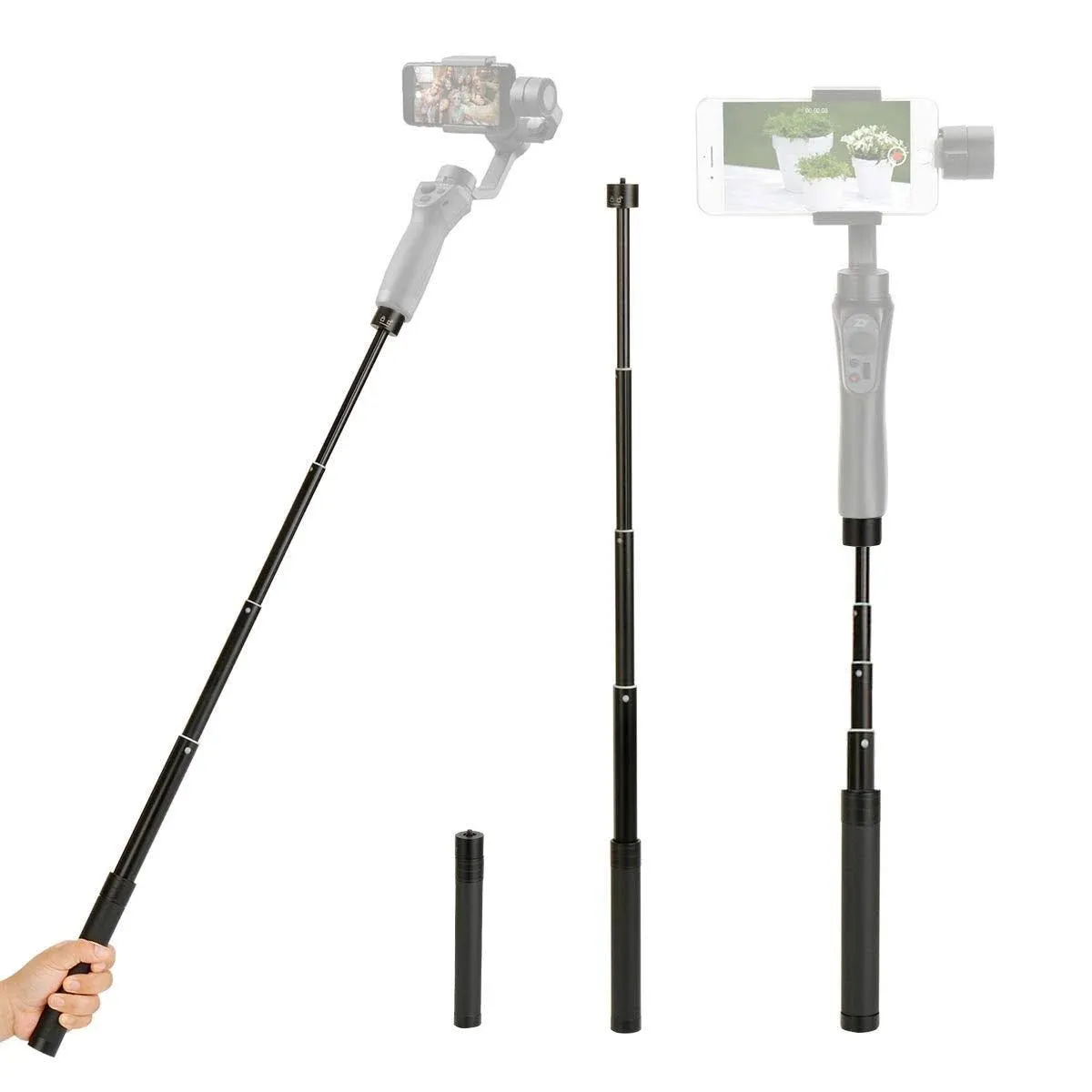 Extension Rod for Gimbal - YILIWIT 29 inch Adjustable Selfie Stick Compatible ...