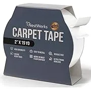 Double Sided Carpet Tape for Hardwood Floors, Tile Floors, Laminate Floors, Rug 