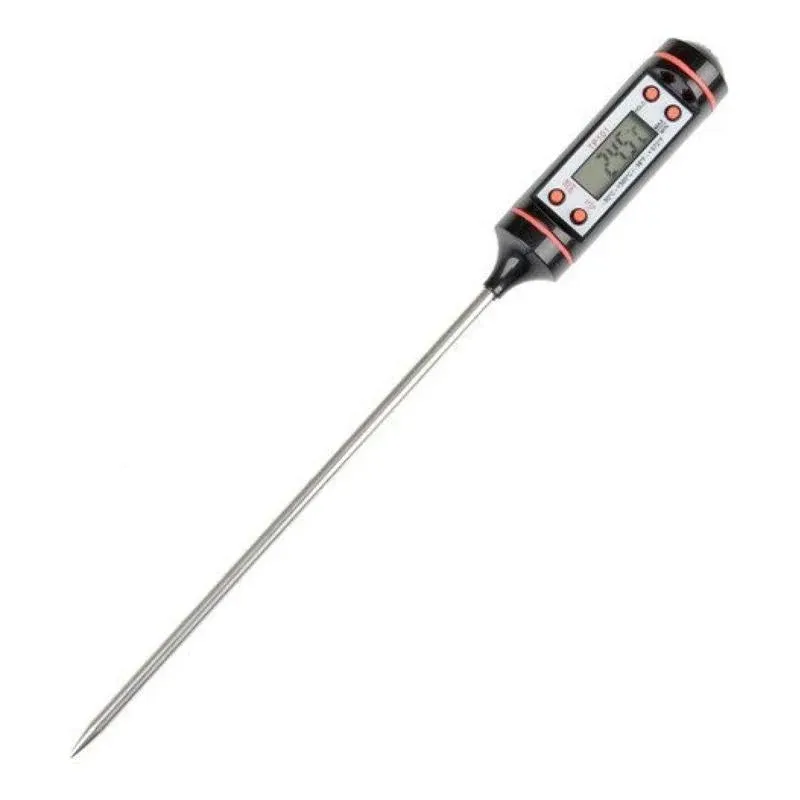 TenYua Digital Stainless Cooking Thermometer with Instant Read, Long Probe, LCD ...