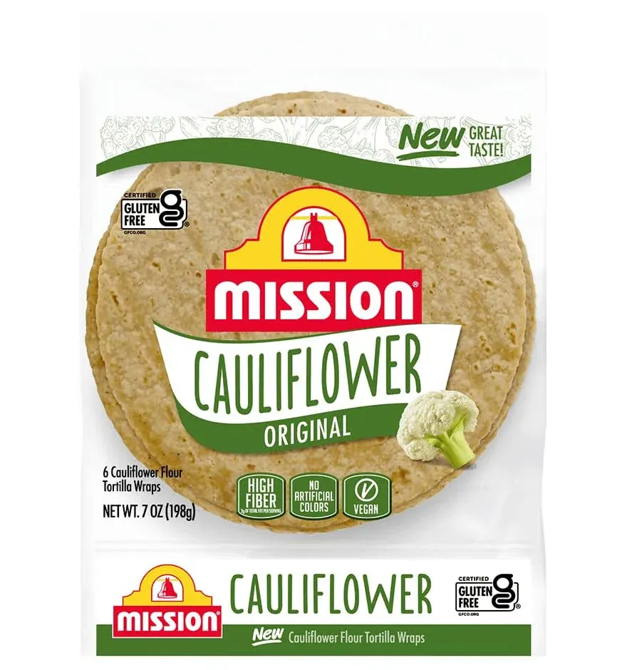 Get It Boxed Mission Gluten Free Cauliflower Soft Taco Tortillas High Fiber 6 ...