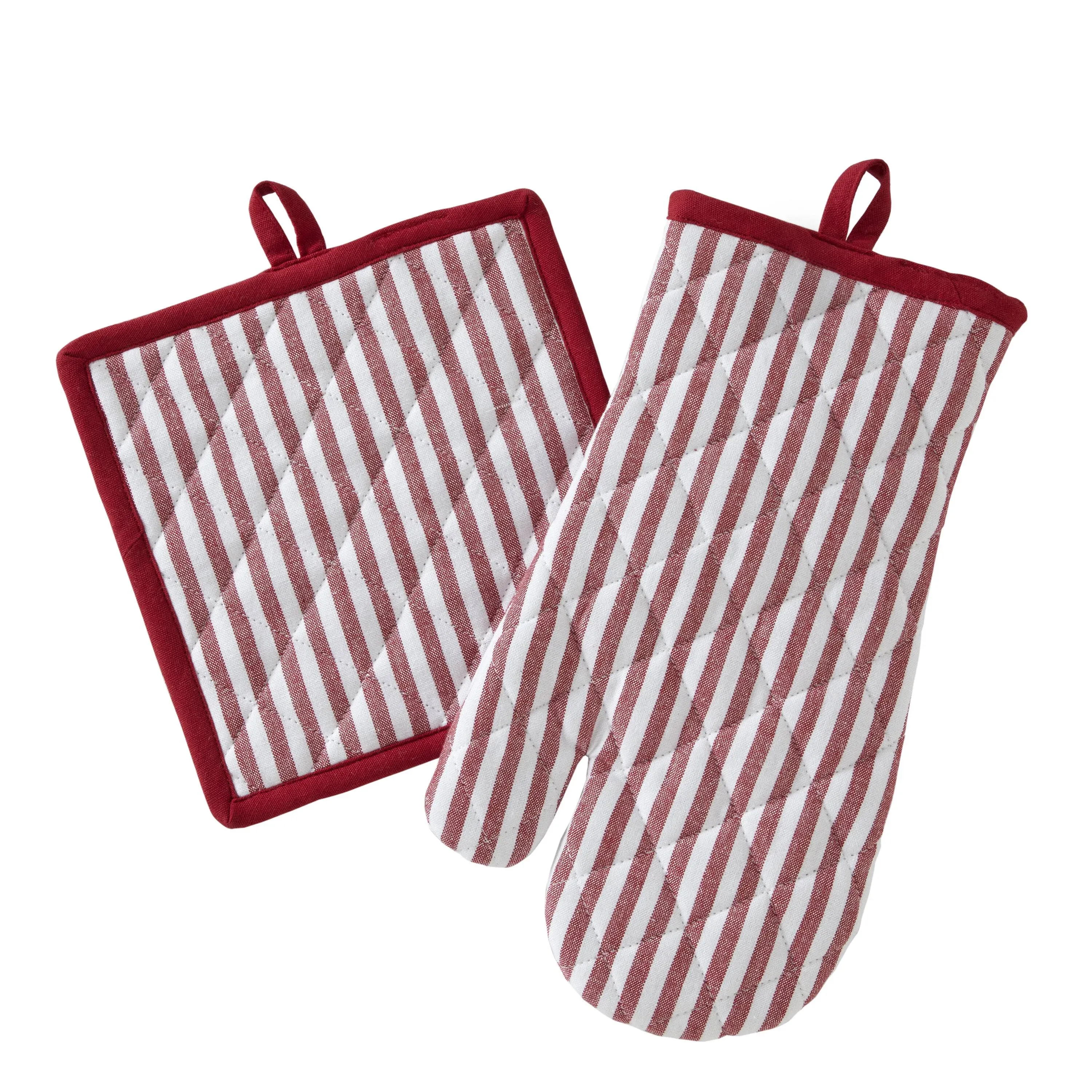 SKL Home Snowflake Winter Oven Mitt and Pot Holder Set 8x8