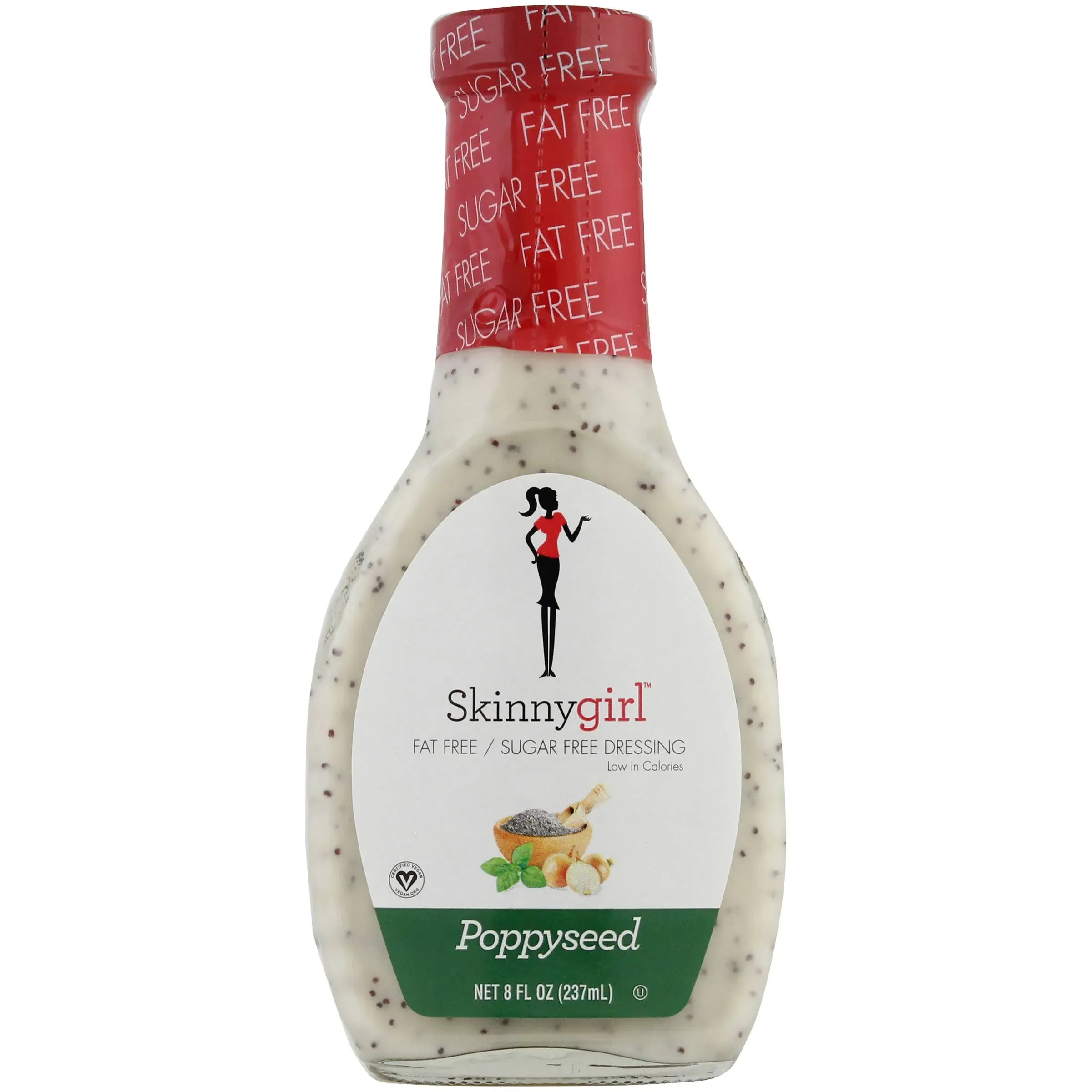 Skinnygirl Fat-Free Salad Dressing, Sugar-Free Poppyseed, 8 Ounce