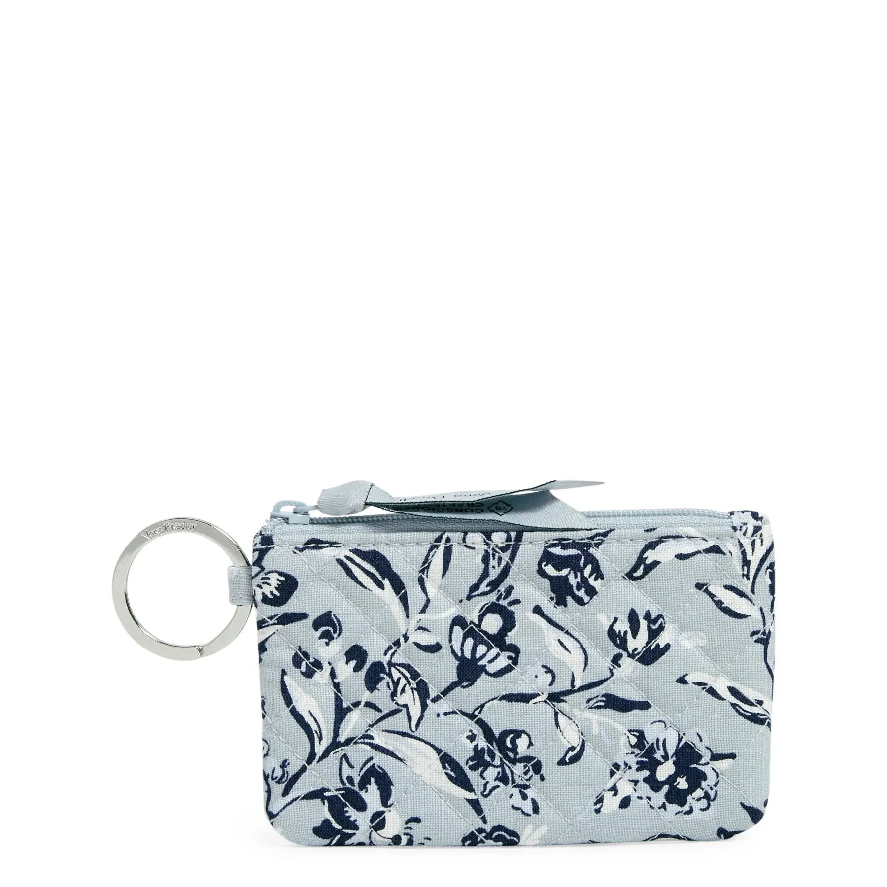 Vera Bradley Women's Cotton Zip ID Case Perennials Gray