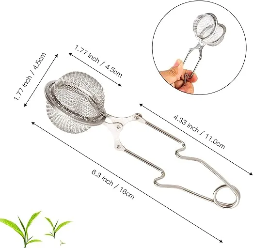 Snap Ball Tea Strainer, Exptolii 3 Pack Stainless Steel Tea Infuser Filter with Handle for Loose Leaf Tea, Spices, Seasonings