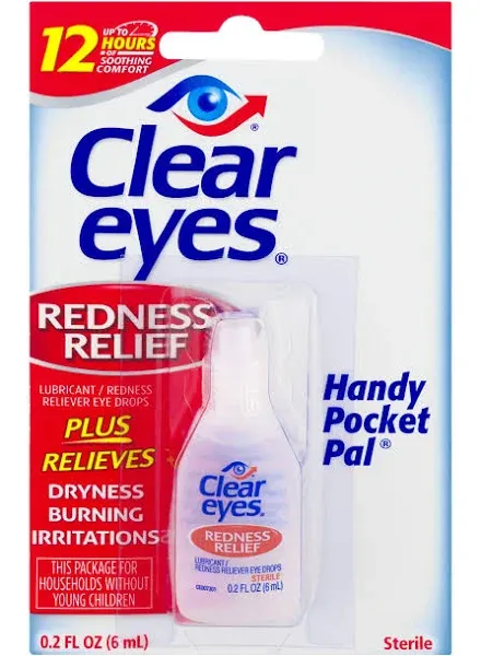 Clear Eyes Redness Relief Eye Drops - 0.2 fl oz bottle