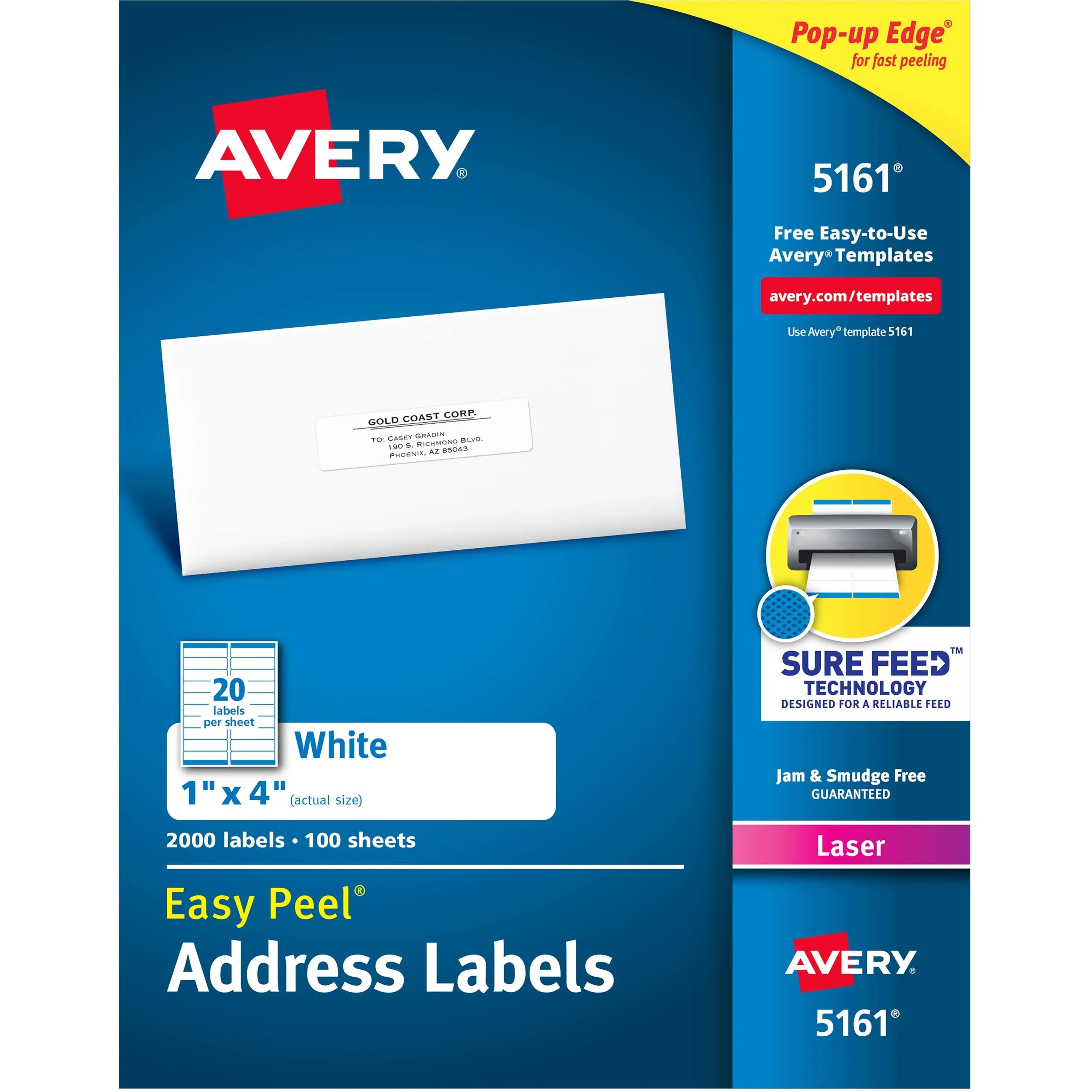 Avery Easy Peel White Laser Address Labels