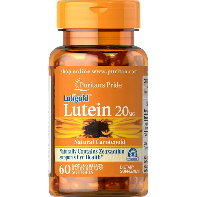 Lutein 20 mg with Zeaxanthin Puritan's Pride Softgels