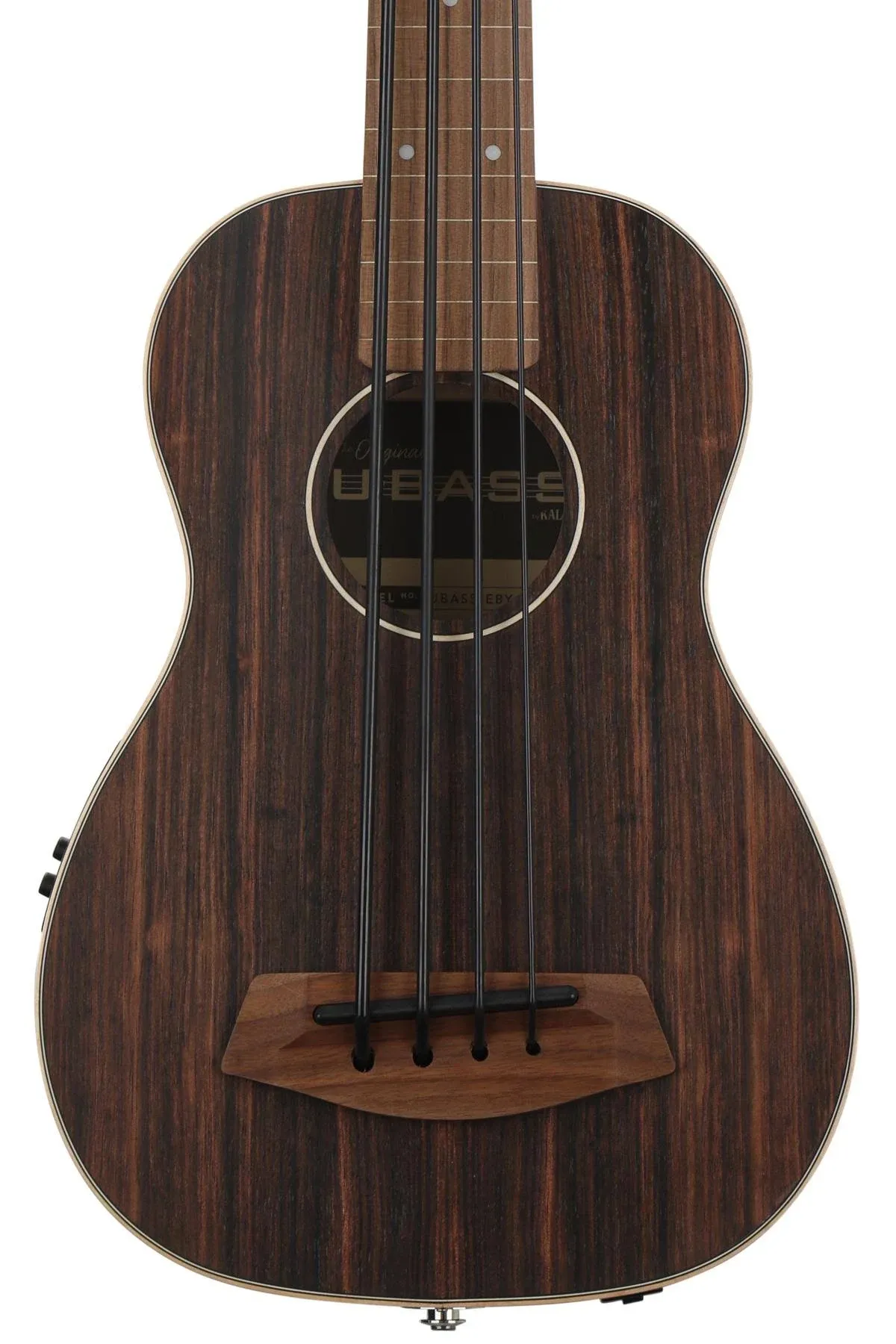 Kala UBASS-EBY-FL Striped Ebony Fretless Acoustic-Electric U-Bass