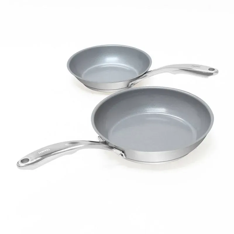 Chantal Induction 21 Steel 2 Pc. Fry Pan Pack With Ceramic Coating - SLIN-2024C