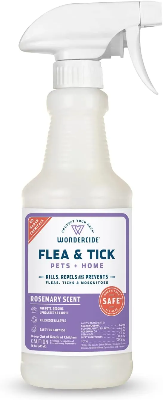 Wondercide Rosemary Flea & Tick Spray for Pets & Home 16oz