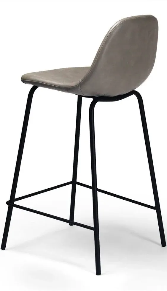 Kody Vegan Leather Bar & Counter Stool (Set of 2) AllModern Upholstery: Smoke ...