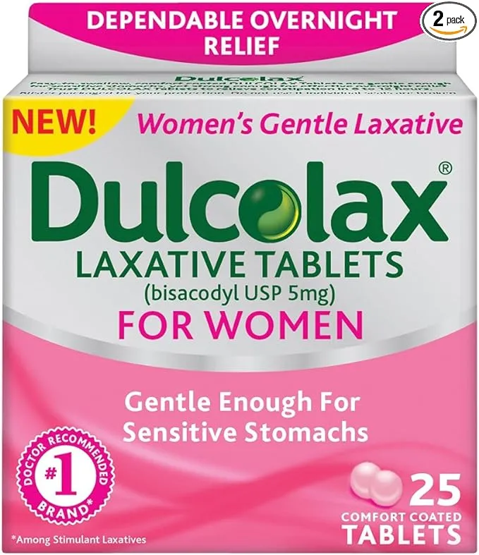 Dulcolax Laxative Comfort Coated Tablets for Women 25 Tablets (Pack of 2)