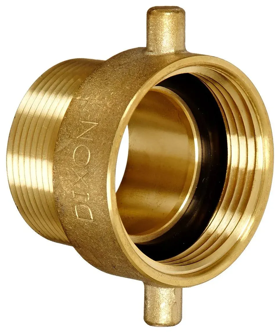 Dixon HA1515T Brass Fire Equipment Hydrant Adapter with Pin Lug 1-1