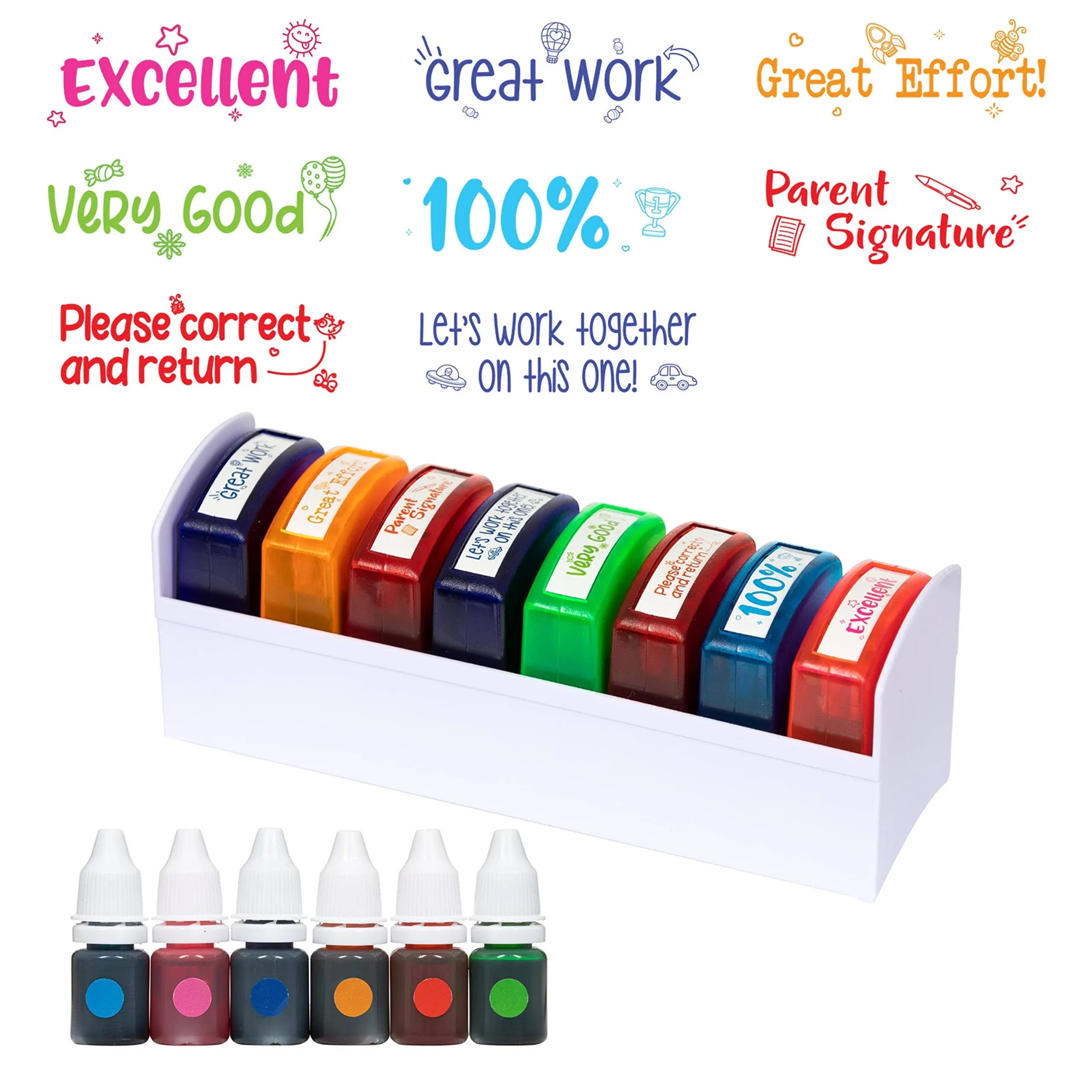 8 stamp grading set + ink refills