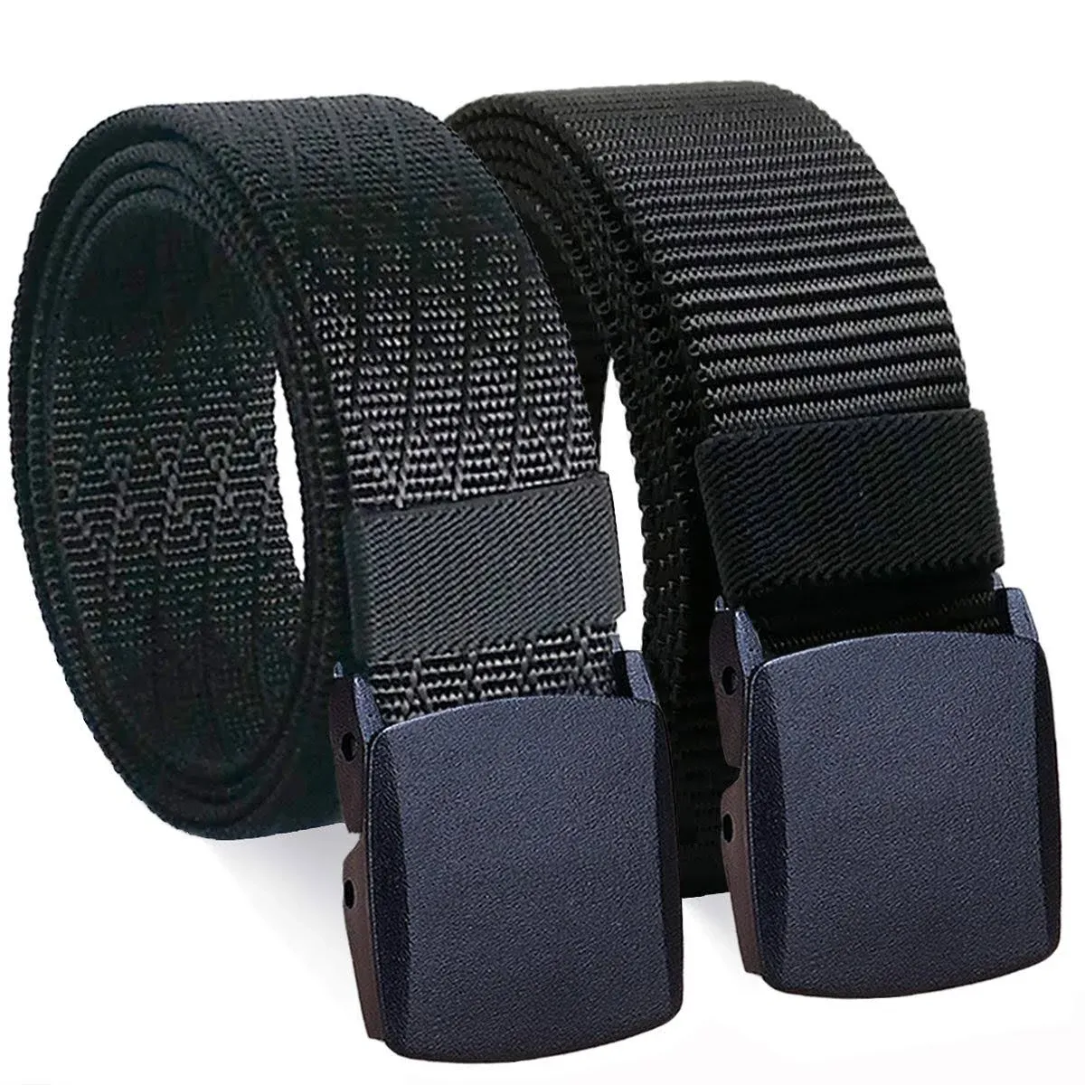 WYuZe 2 Pack Nylon Belt Outdoor Military Web Belt 1.5" Men Tactical Webbing Belt