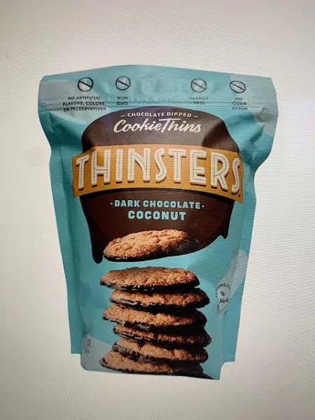 2 Packs Thinsters Dark Chocolate Coconut Cookie Thins 18 oz Each Pack