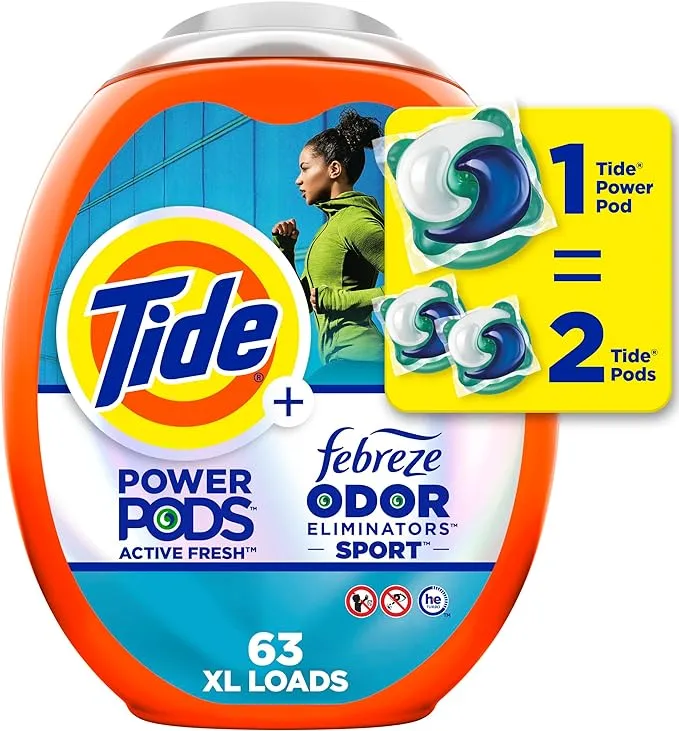 Tide Power Pods Laundry Detergent Pacs with Febreze Sport