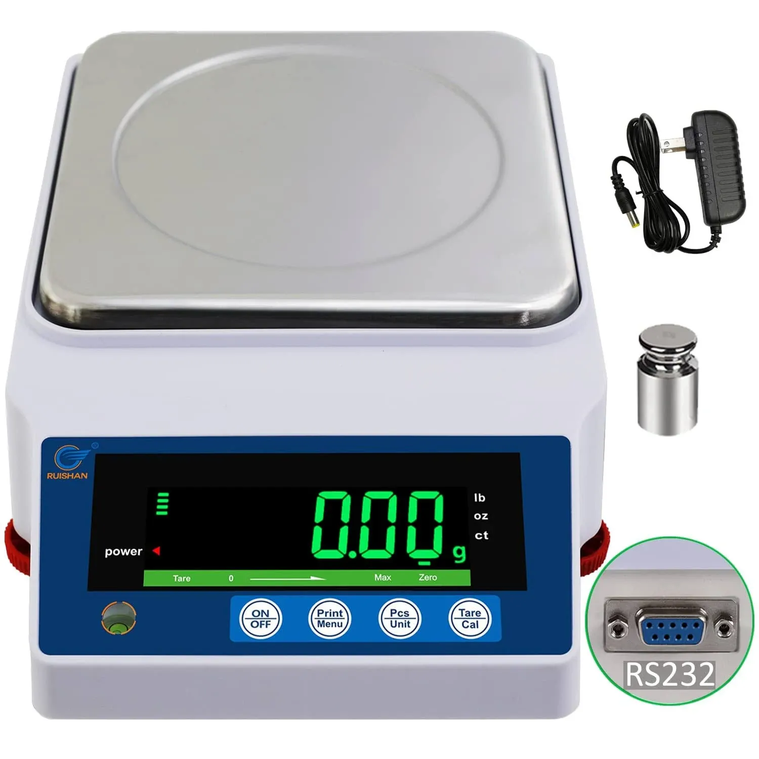 RUISHAN 6000gx0.01g Precision Balance Lab Analytical Scale 01 6kg Industrial ...