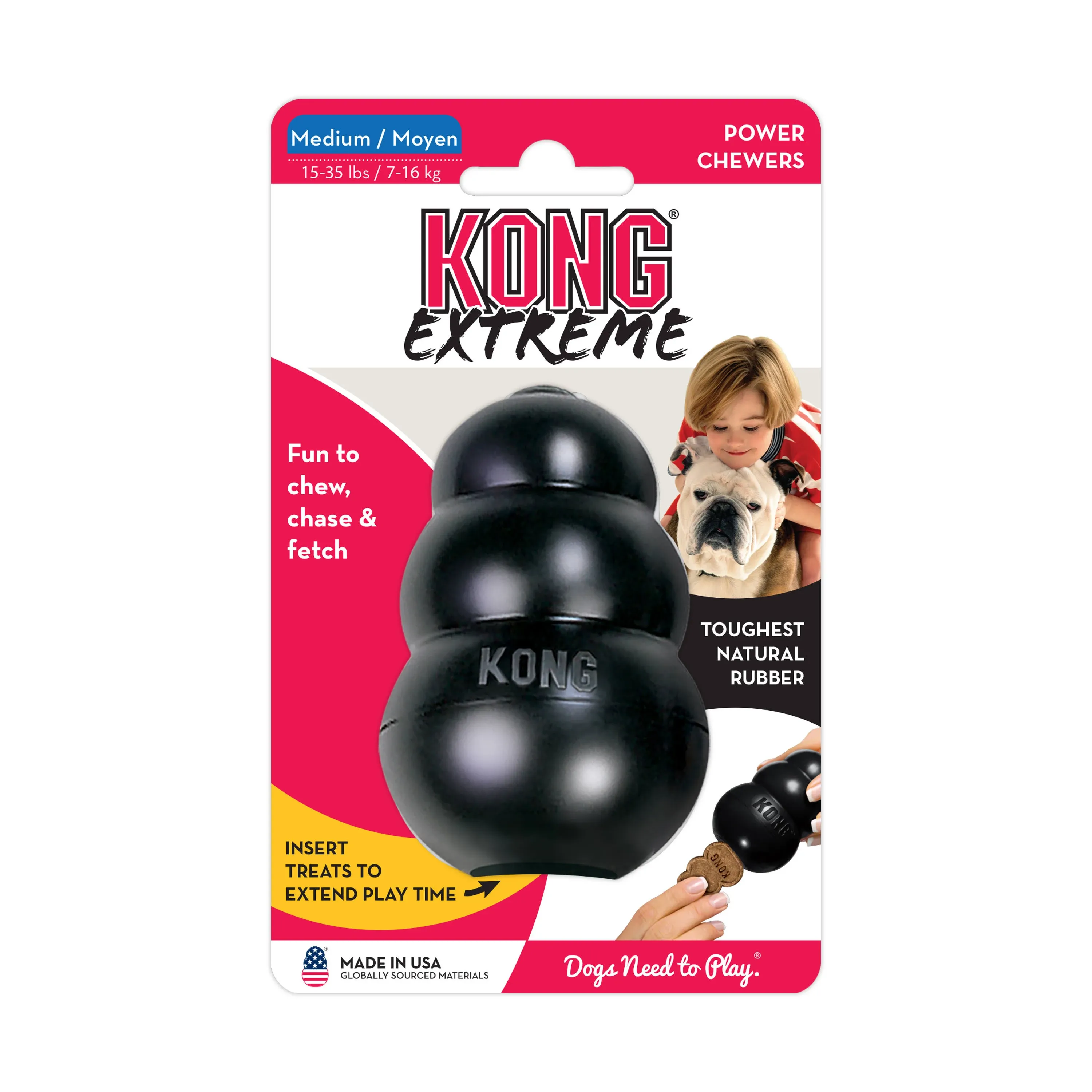 KONG Black Extreme Dog Toy, Medium