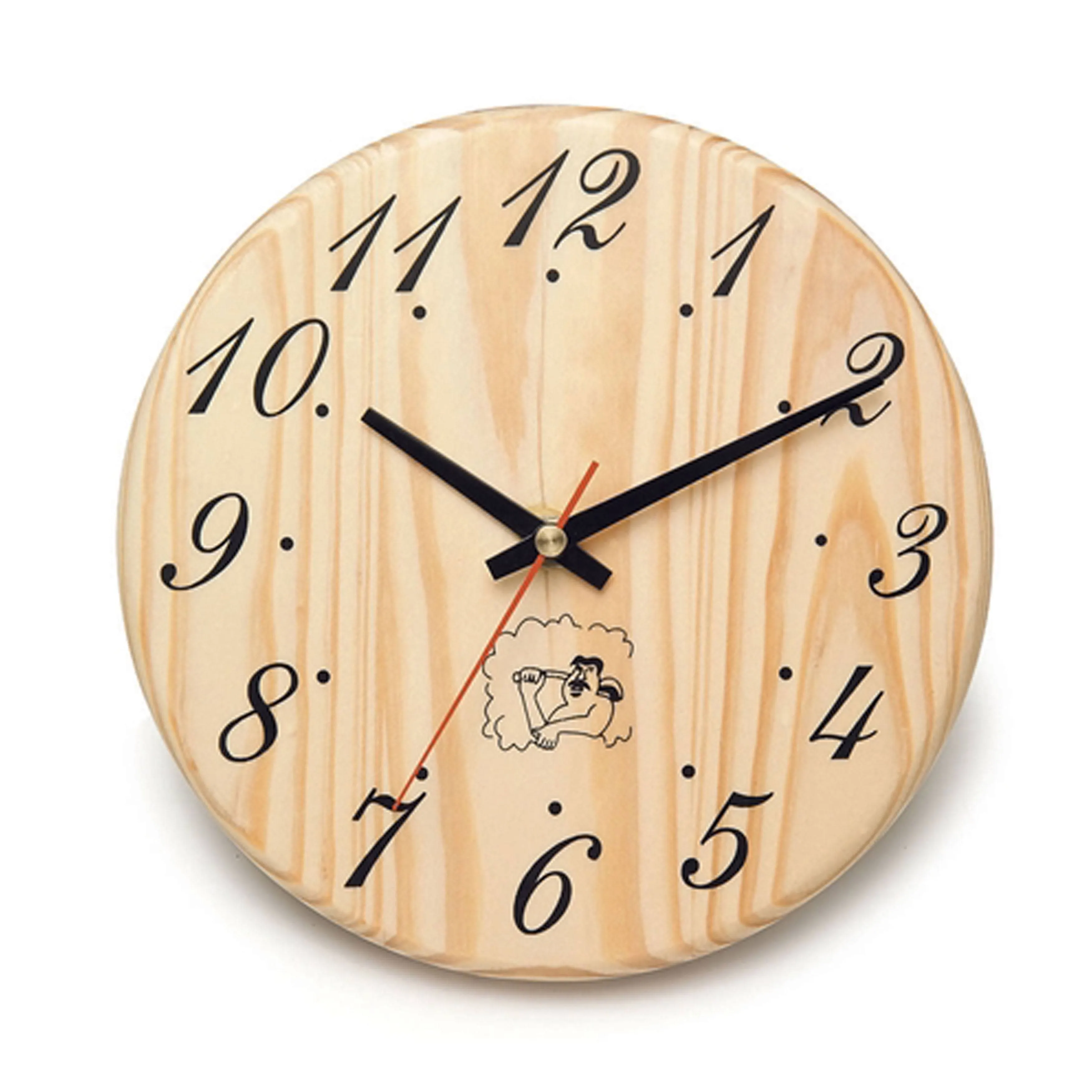 ALEKO Sauna Clock | Handcrafted Finnish Pine | Analog | WJ12 | 8x8x1 inches